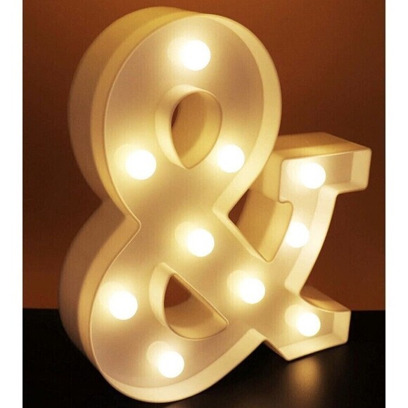 Alphabet LED Letter Lights Light Up Plastic & Sign Letters Standing Hanging Eng. - Picture 1 of 5